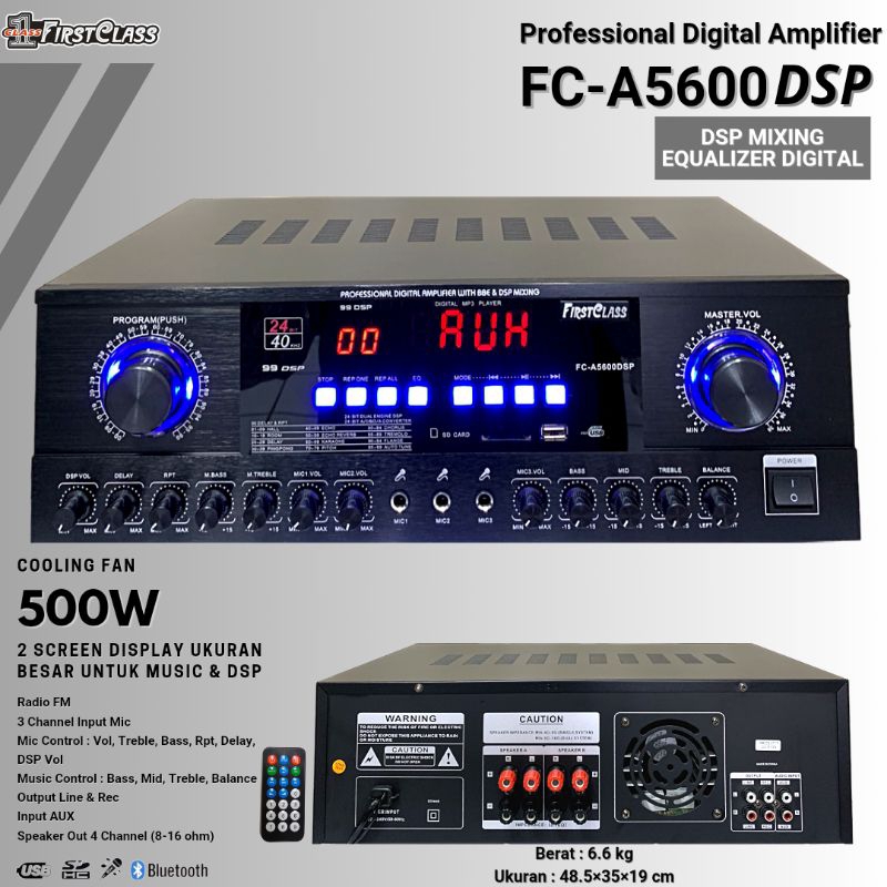 Jual Professional Digital Amplifier DSP Mixing Firstclass Fc A5600DSP