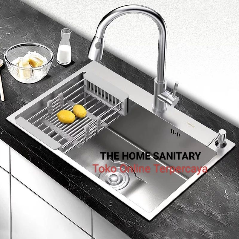 Jual Paket Lengkap Kitchen Sink Jkm Stainless Paket Kran Tarik