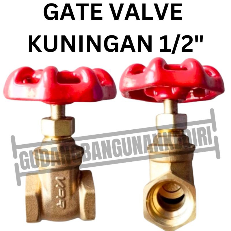 Jual Gate Valve Stop Kran Putar Kuningan Inch Vpr Shopee Indonesia