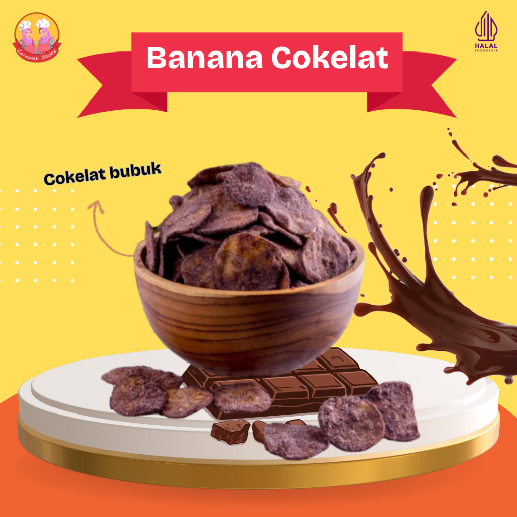 Jual Banana Chips Cokelat Lumer Viral Tiramisu Melt Keripik Pisang