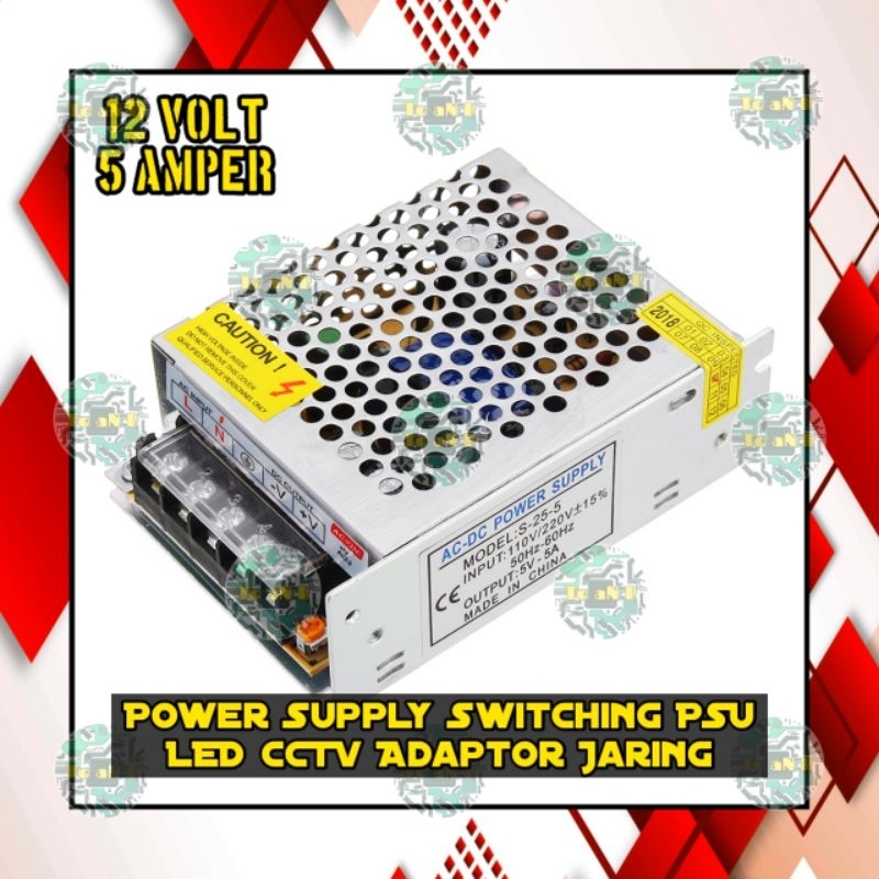 Jual Power Supply Switching Psu Led Cctv Adaptor Jaring Volt