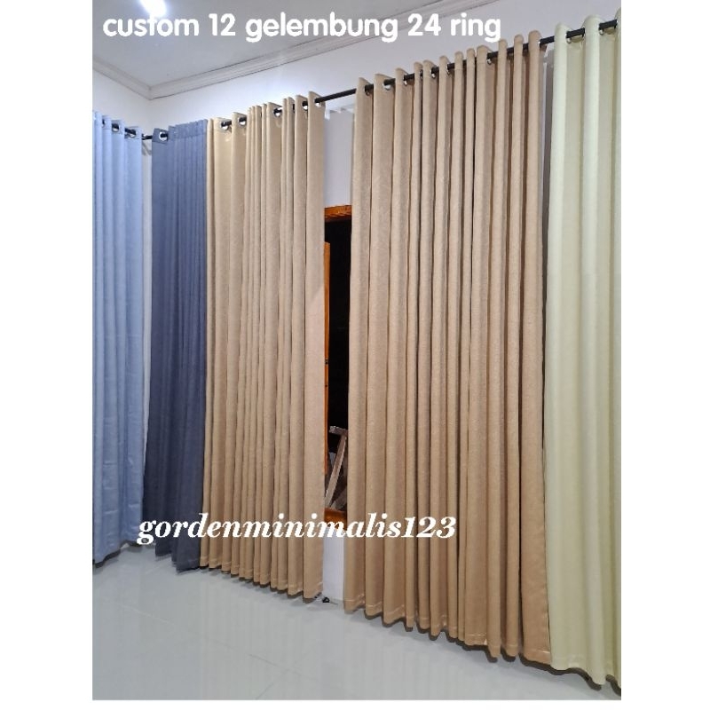 Jual GORDEN BLACKOUT POLOS PREMIUM JENDELA PINTU MINIMALIS DOFF SERAT