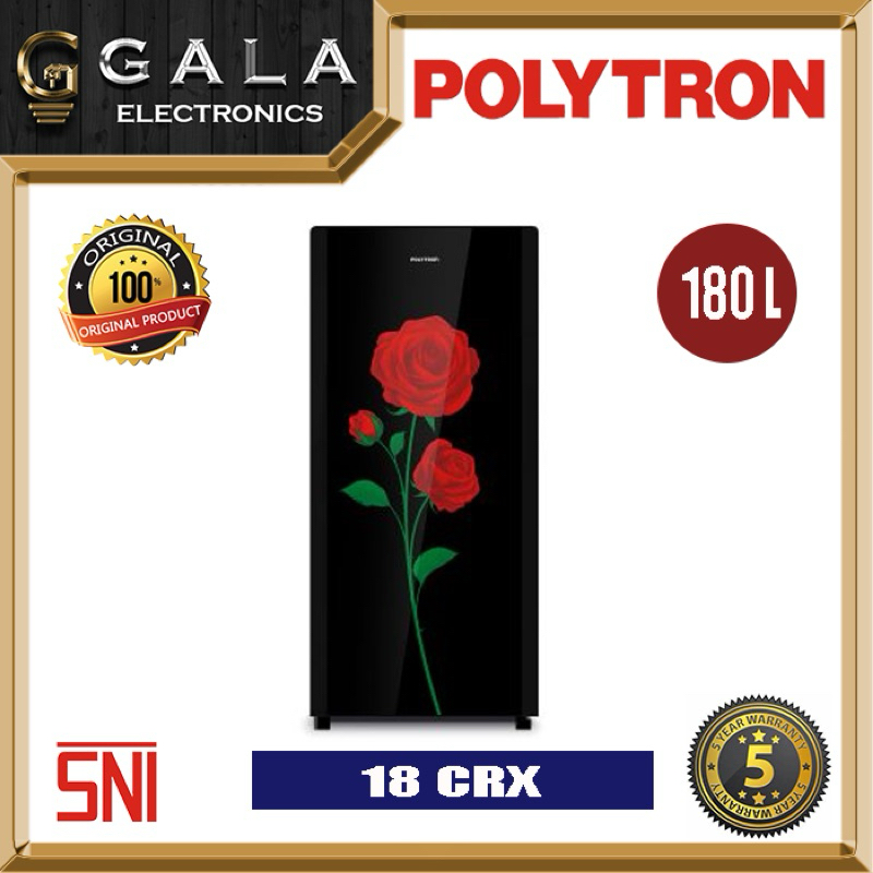 Jual LEMARI ES KULKAS POLYTRON PR 18 CRX GLASS DOOR 1 PINTU