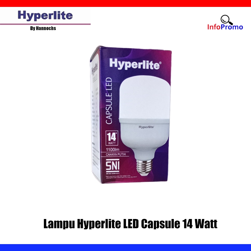 Jual Bohlam Lampu LED Hyperlite Capsule 14 Watt Cool Daylight SNI