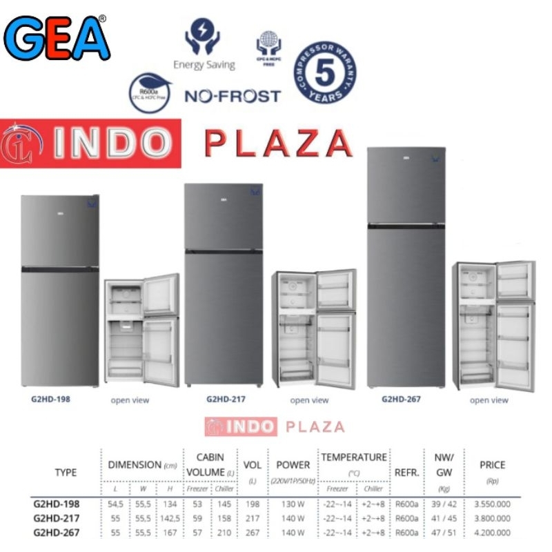 Jual Kulkas Gea Pintu G Hd G Hd G Hd Shopee Indonesia