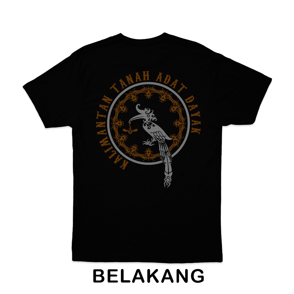 Jual Baju Kaos Dayak Kalimantan Tanah Adat Dayak Hitam Mayar