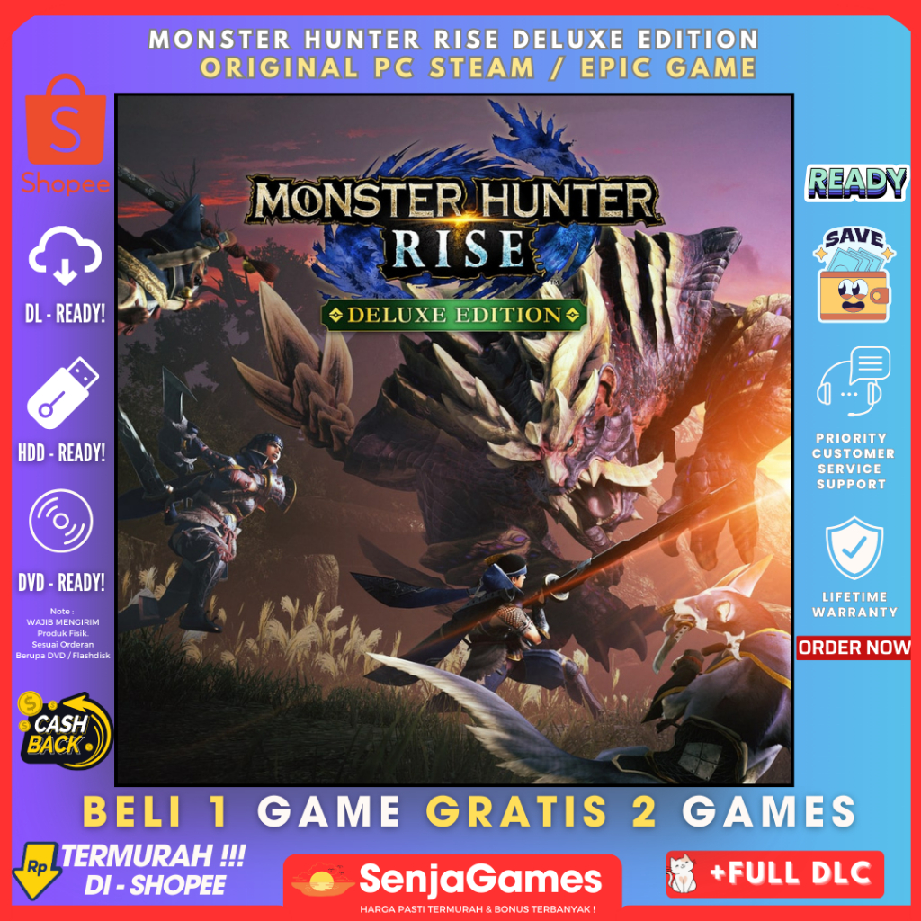 Jual Monster Hunter Rise Sunbreak Dlc Deluxe Edition Shopee Indonesia