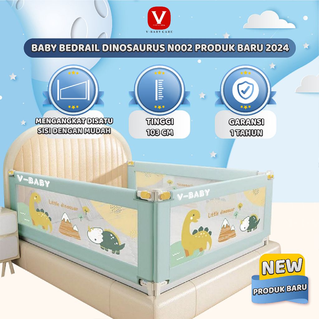 Jual V Babycare Baby Bed Guard Baby Bedrail Bed Rail Pagar Pengaman