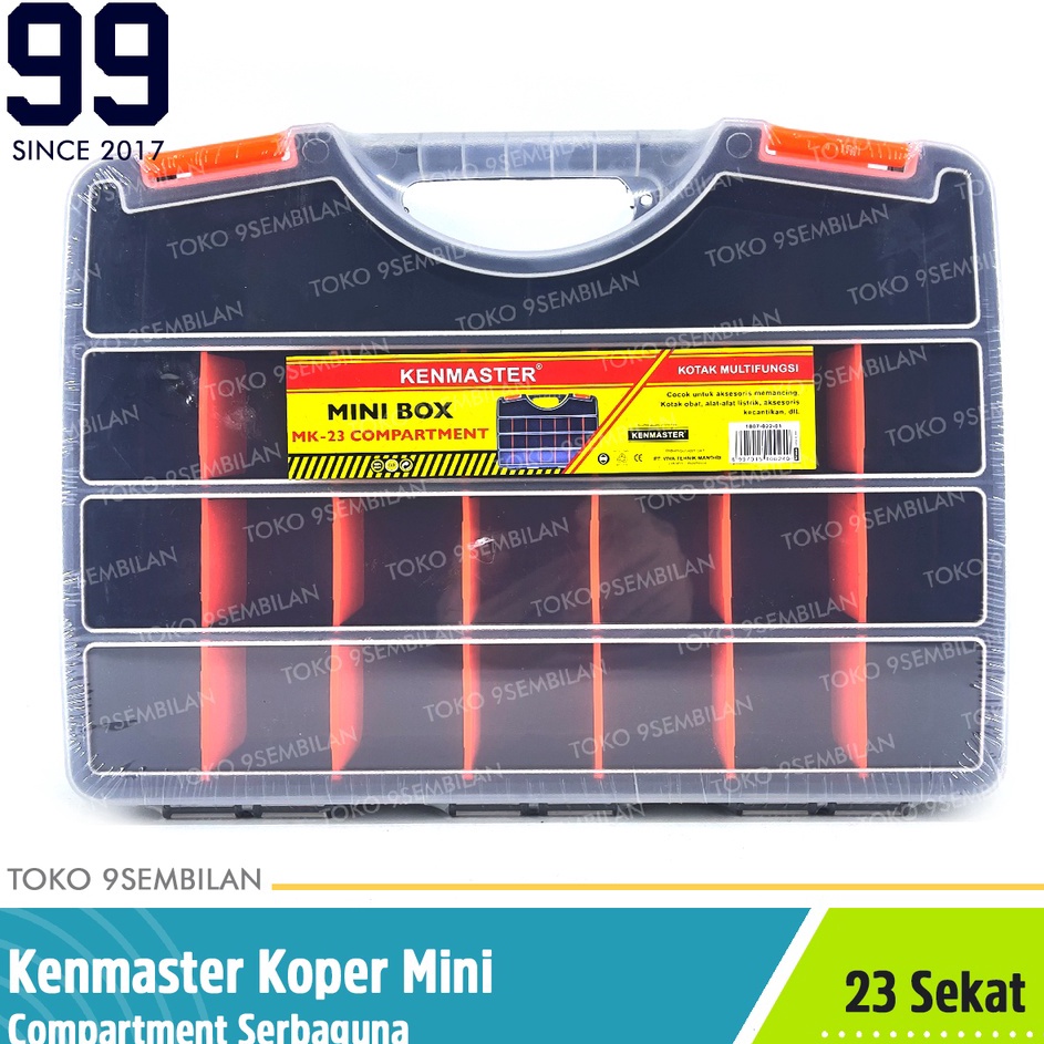 Jual Kenmaster Mini Toolbox Sekat Plastik Tempat Komponen Kotak Mur