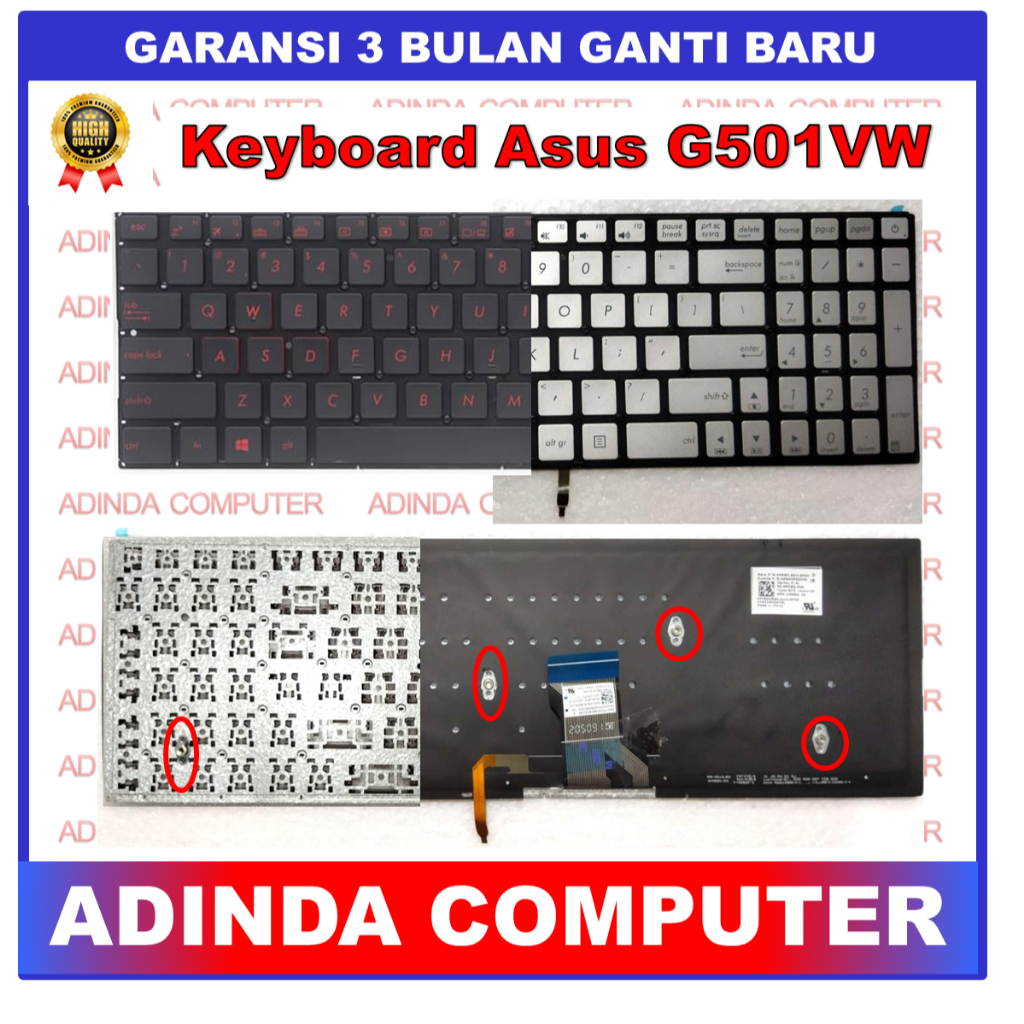 Jual Keyboard Asus Rog G G J G Jw G Vw Red Backlight Shopee