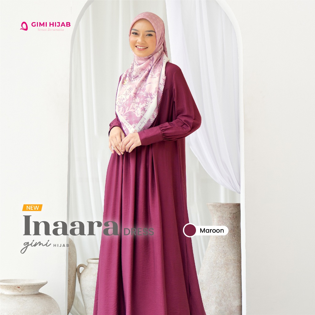 Jual Gimi Hijab Inaara Dress Premium New Colour Shopee Indonesia