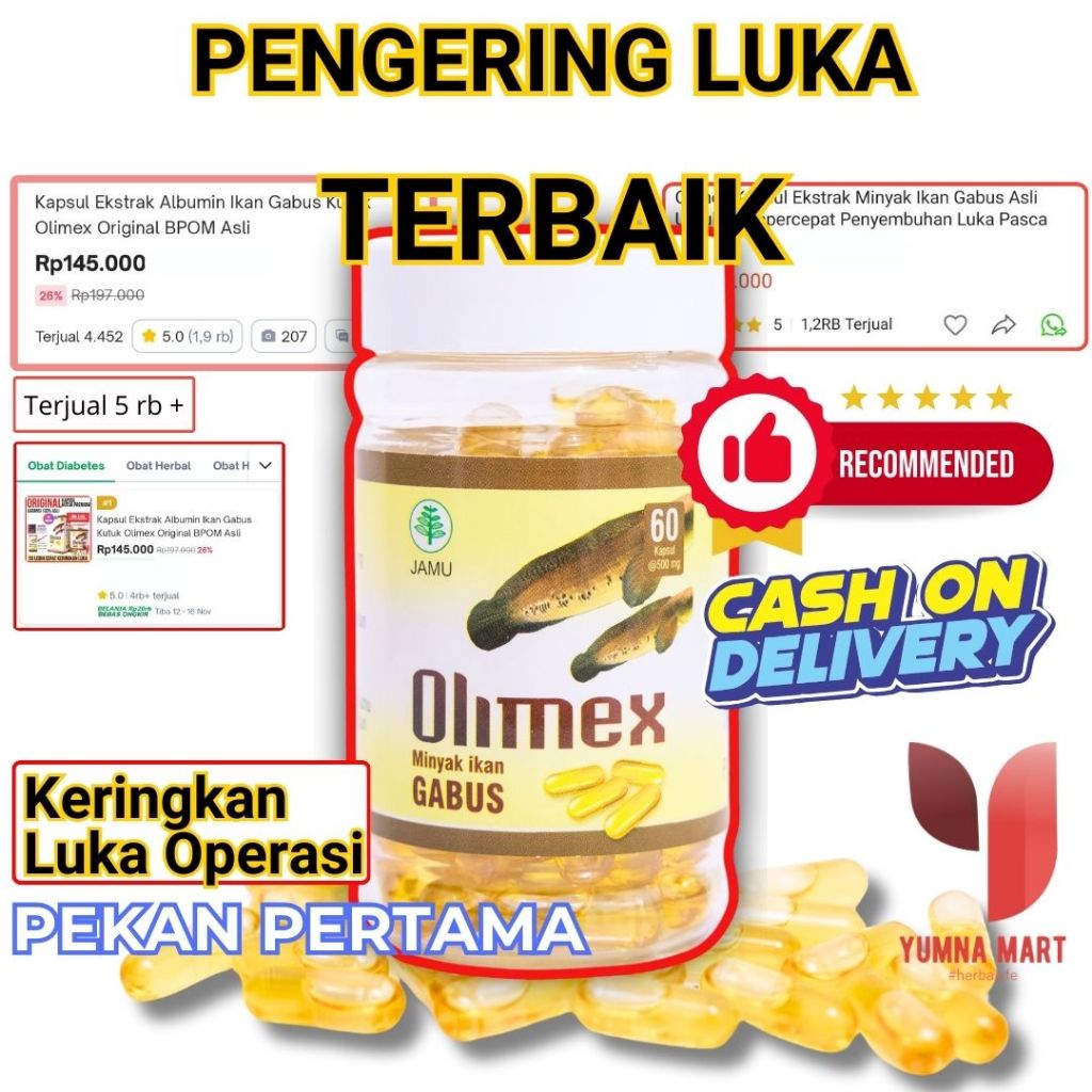 Jual Olimex Minyak Ikan Gabus Kapsul Original Kapsul Kutuk Obat