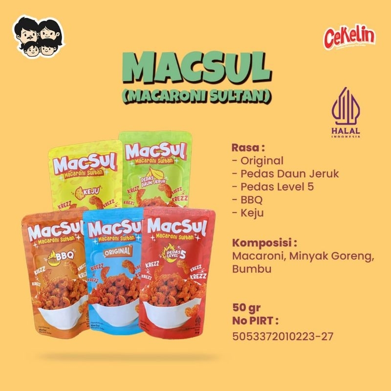 Jual Macaroni Sultan Jajanan Snack Viral Cekelin Cemilan Keluarga