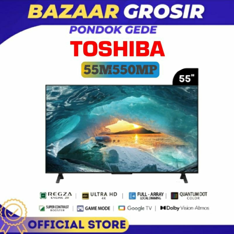 Jual Tv Toshiba M Mp Inch Qled Smart Google Tv Uhd K Shopee