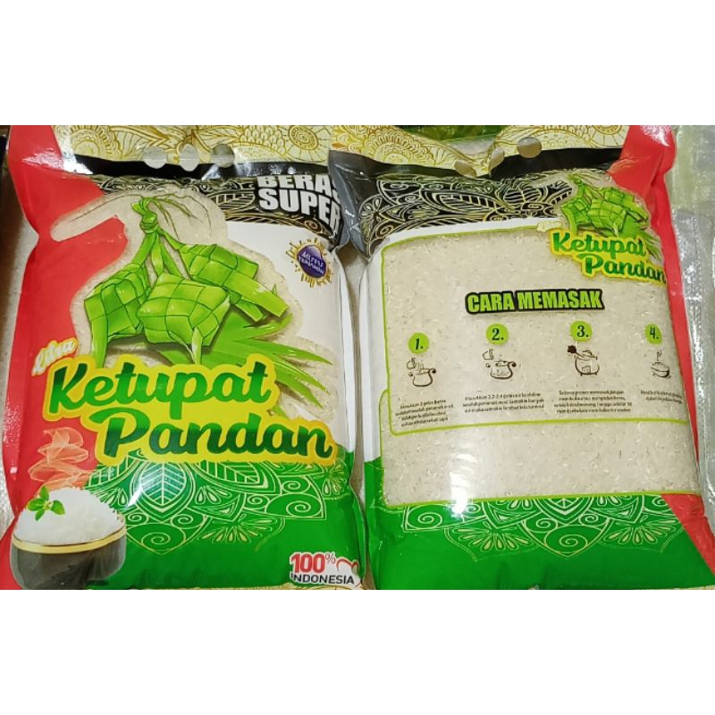 Jual Beras Kemasan Ketupat Pandan Premium Kg Pandan Wangi Daun Suji