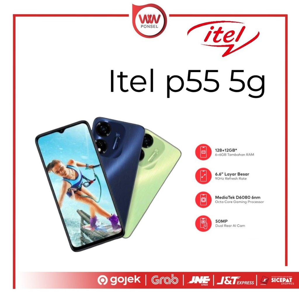 Jual Hp Itel P55 5G Ram 6GB Internal 128GB Garansi Resmi Shopee Indonesia