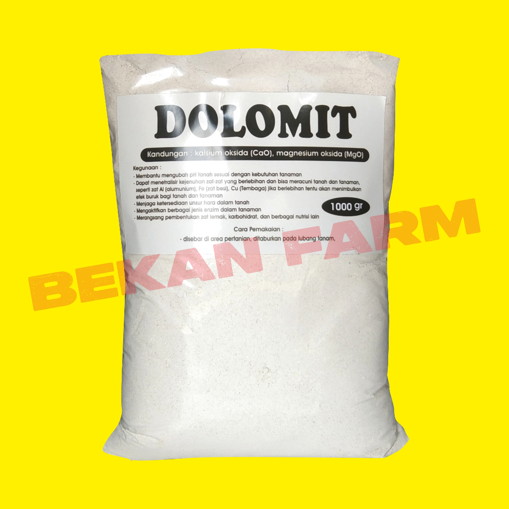 Jual Dolomit Kapur Pertanian Berat Bersih 1kg Shopee Indonesia