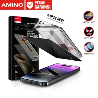 Jual AMINO Easy Install Kit Anti SPY Tempered Glass Untuk Iphone 14 Pro