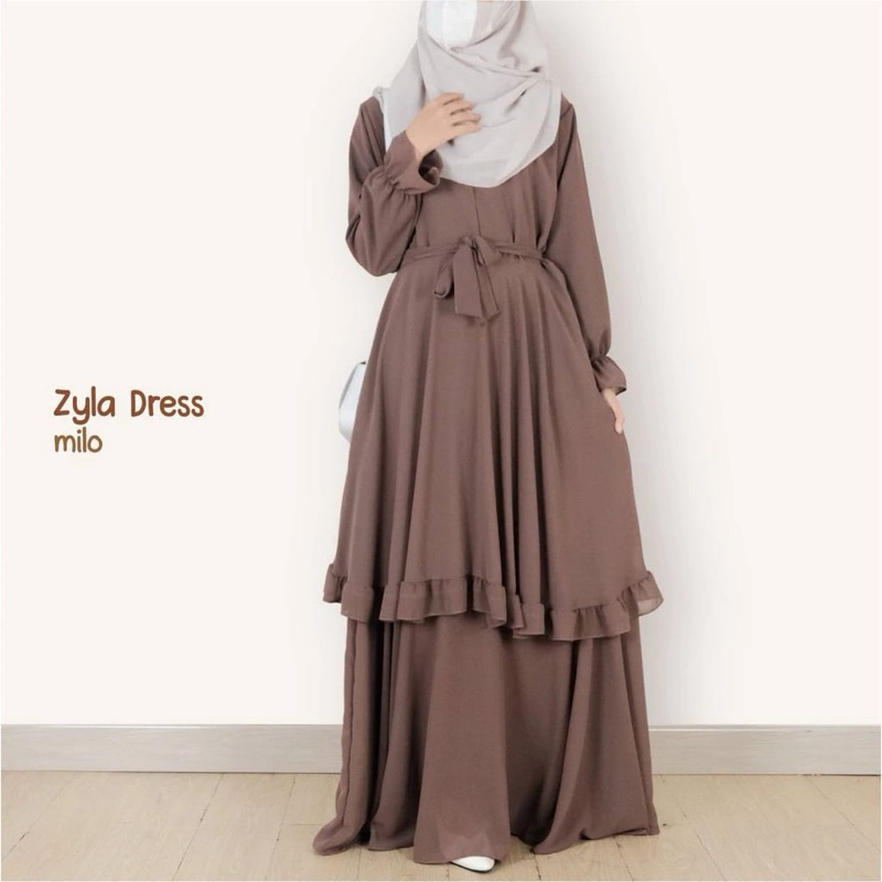 Jual Ready Stok Gamis Malayasia Viral Terbaru 2023 Zyla Dress Gamis