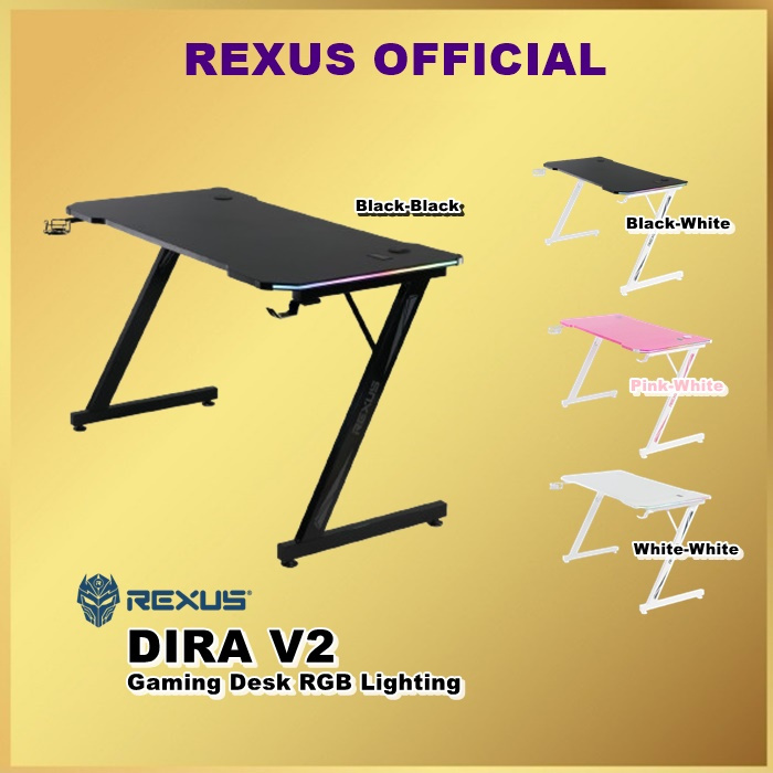 Jual Rexus Dira V Rxd Rgb Led Gaming Desk Rxd Meja Gaming