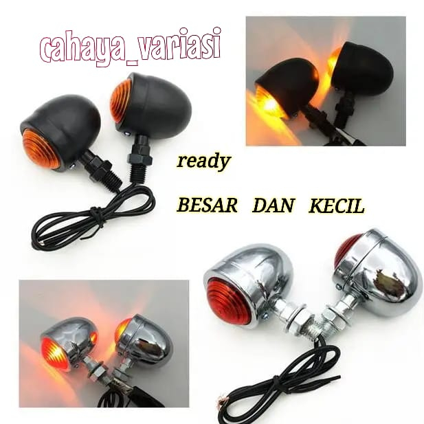 Jual Lampu Sen Sein Hitam Acipi Mini Model Japstyle Retro Vixion Cb Rx