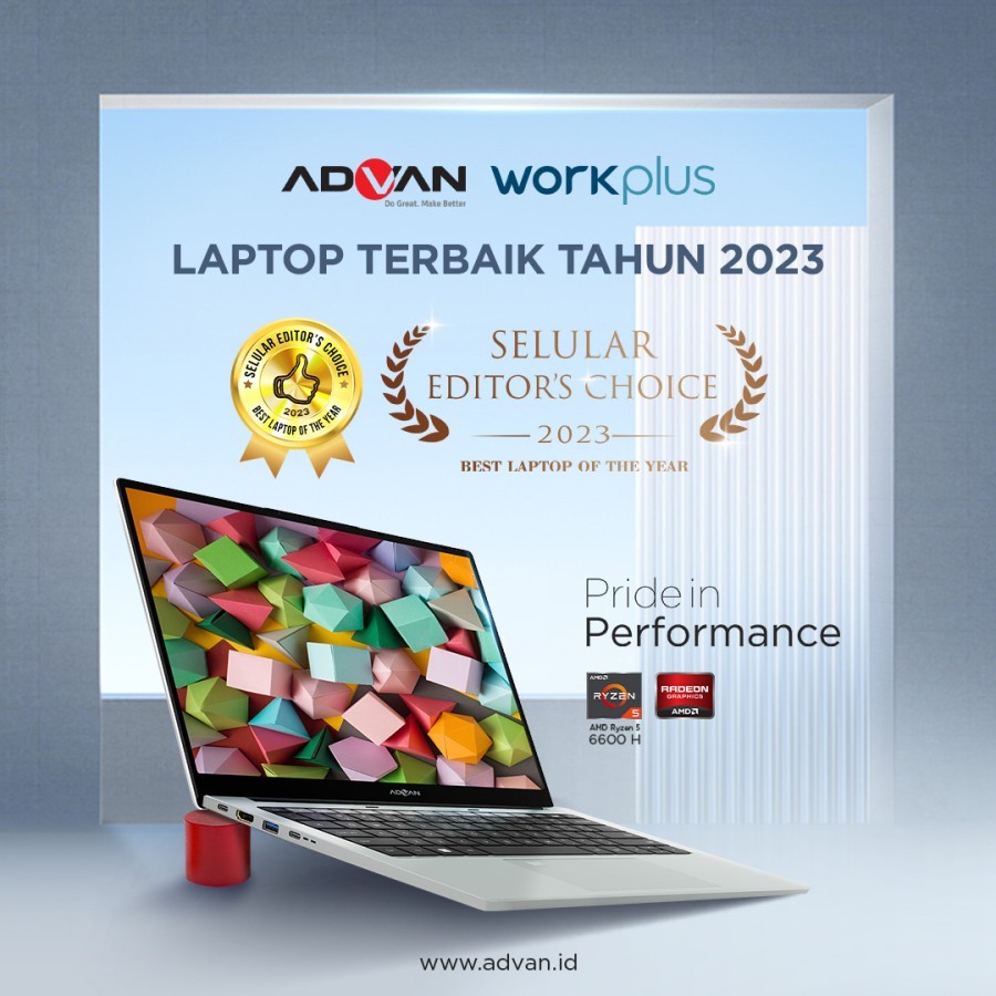 Jual Cicilan 0 ADVAN Workplus Laptop FHD IPS 14 AMD Ryzen 5 Ryzen