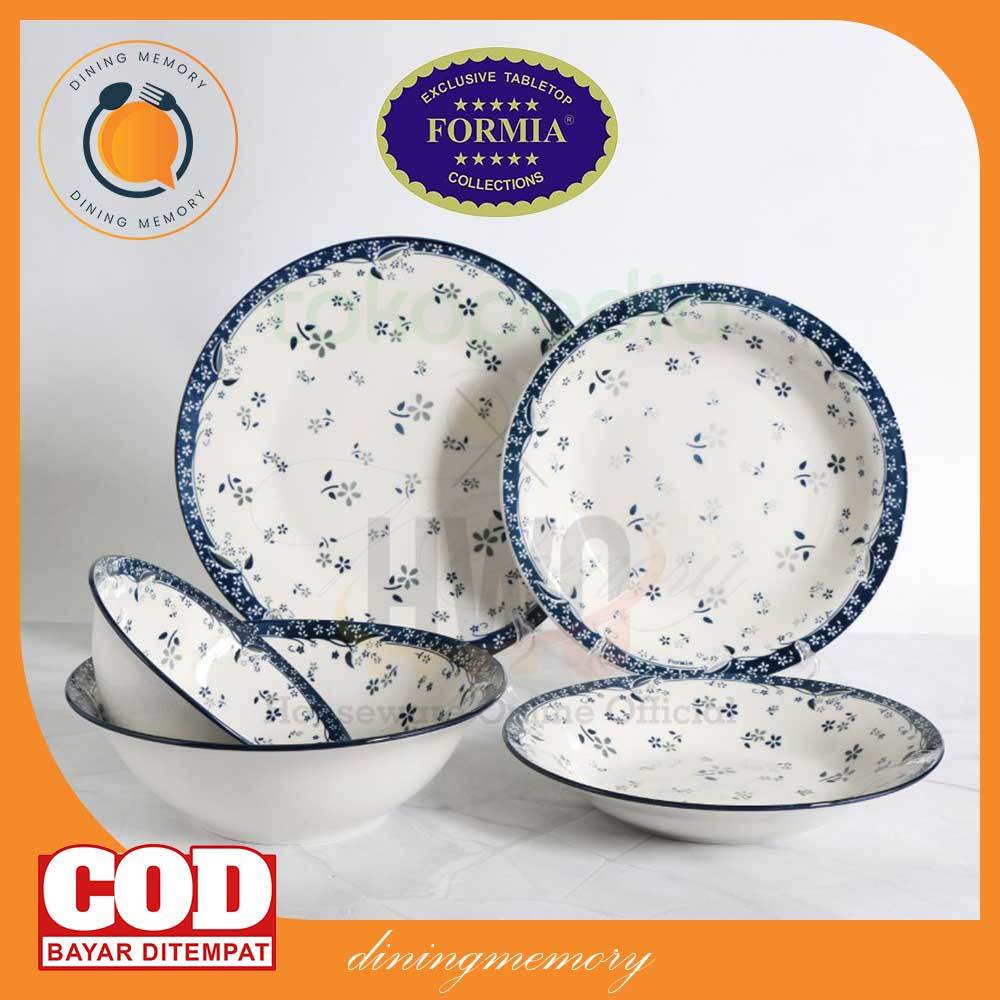 Jual Formia Ceramic Dinnerware Daffodil Blue Piring Mangkuk Makan