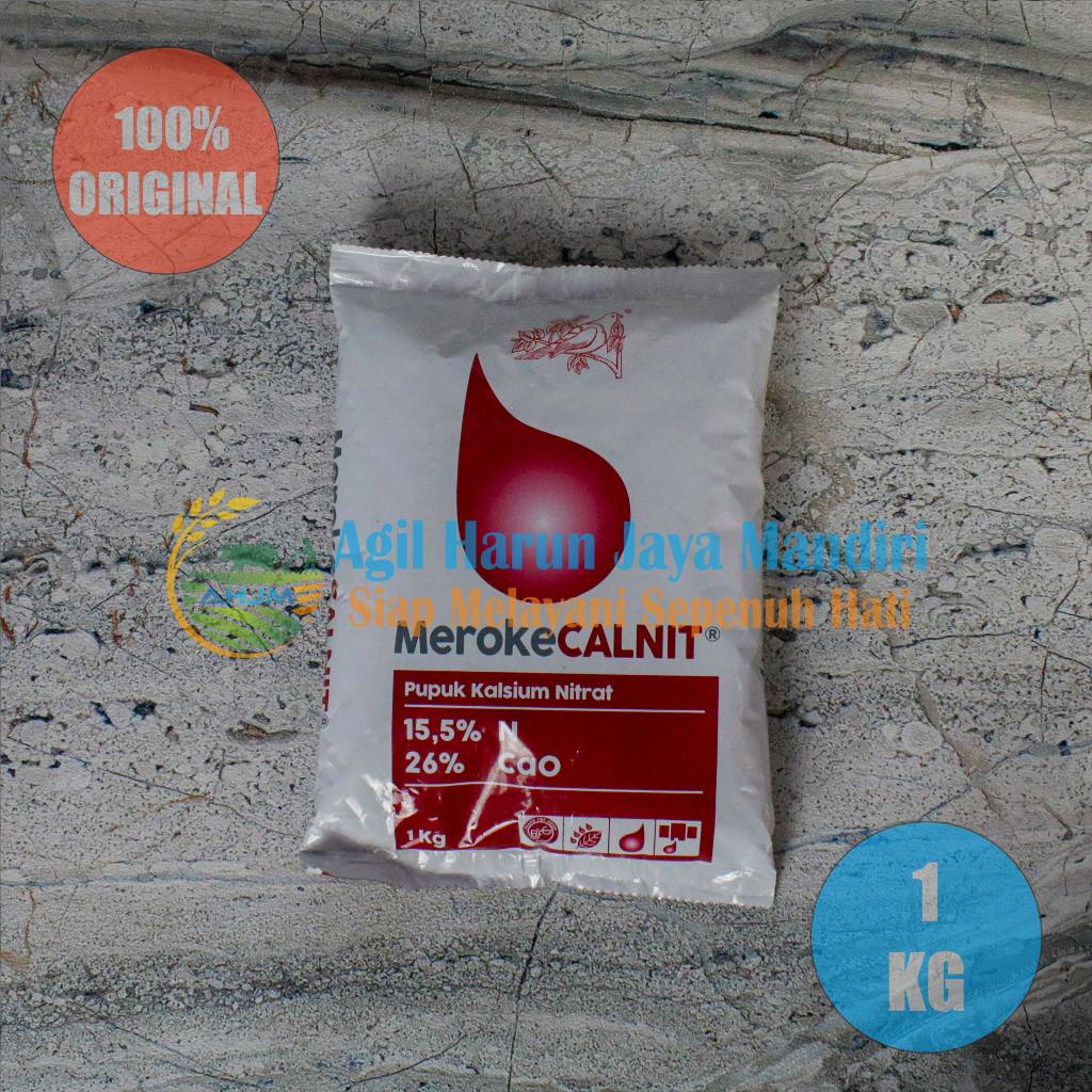 Jual PUPUK MEROKE CALNIT 1 KG KEMASAN PABRIK KALSIUM NITRAT HIDROPONIK