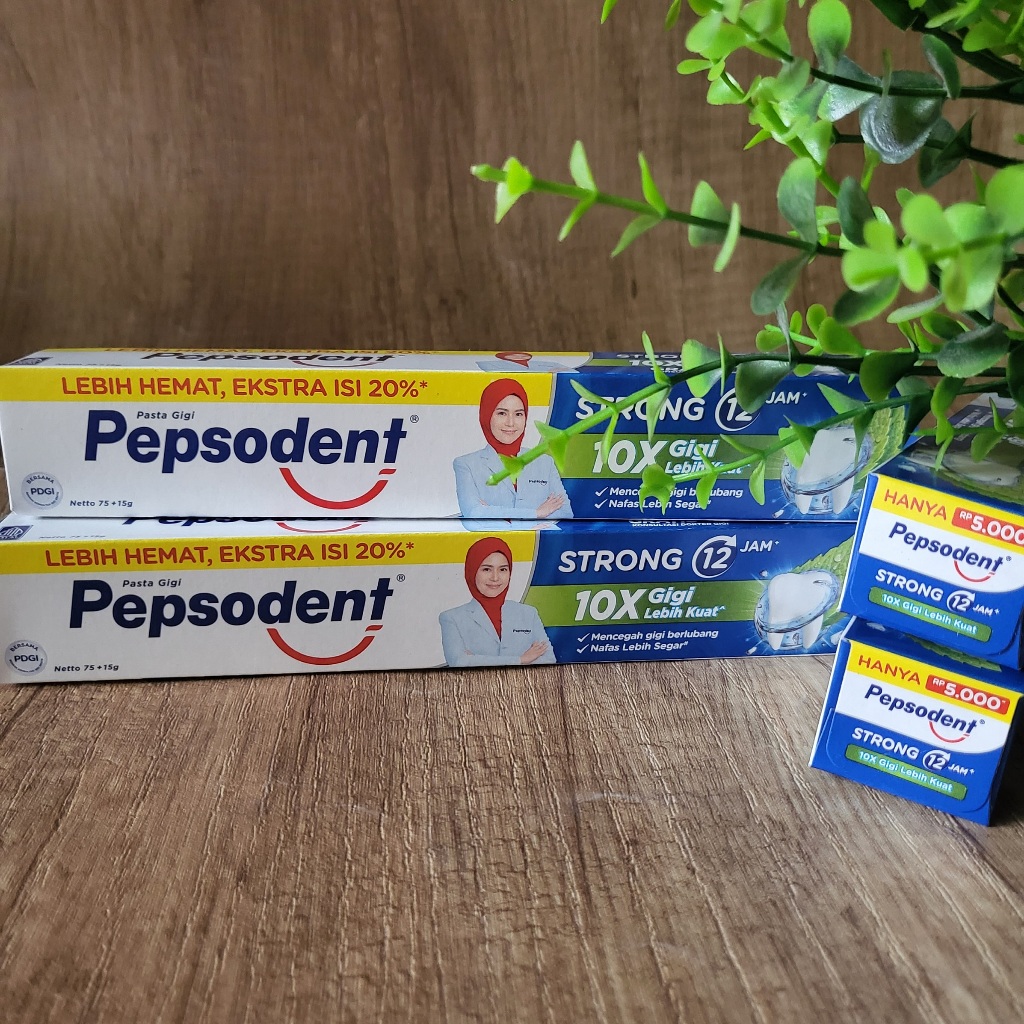 Jual Pasta Gigi Pepsodent Strong 12 Jam 75gr 15gr Shopee Indonesia