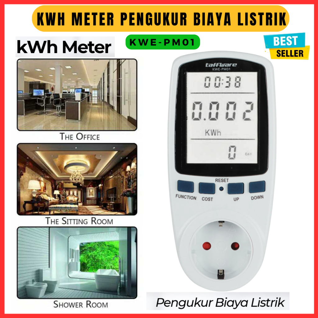 Jual Taffware KWh Meter Stop Kontak Pengukur Biaya Listrik Rumah