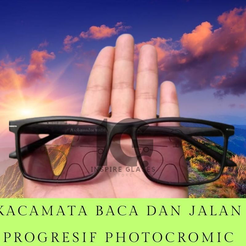 Jual Kacamata Progresif Photocromic Untuk Baca Dan Jalan Plus Minus