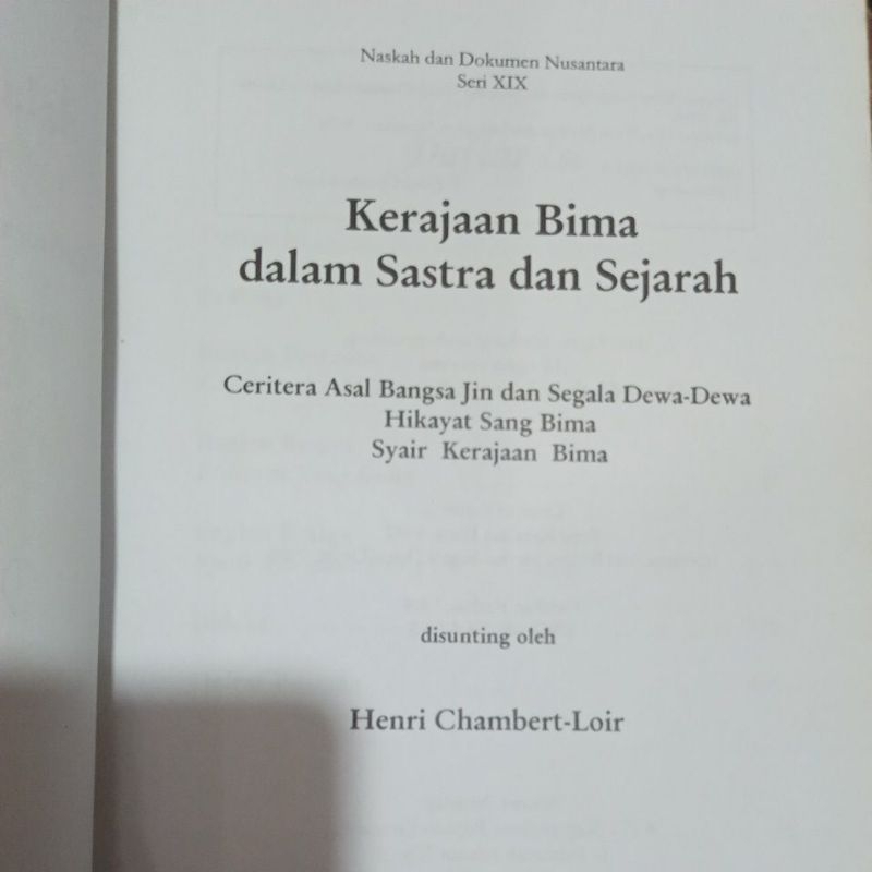 Jual BUKU KERAJAAN BIMA DALAM SASTRA DAN SEJARAH Shopee Indonesia