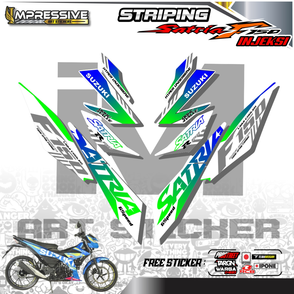 Jual Sticker Striping Satria F Injeksi Striping Satria F