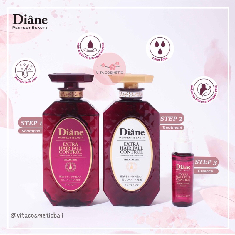 Jual Diane EXTRA HAIR FALL CONTROL Shampoo Treatment 450ml Made In