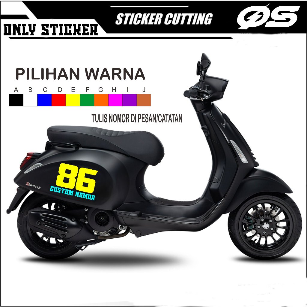 Jual Striping Cutting Vespa Matic Sprint Mtf Nomor Striping Vespa