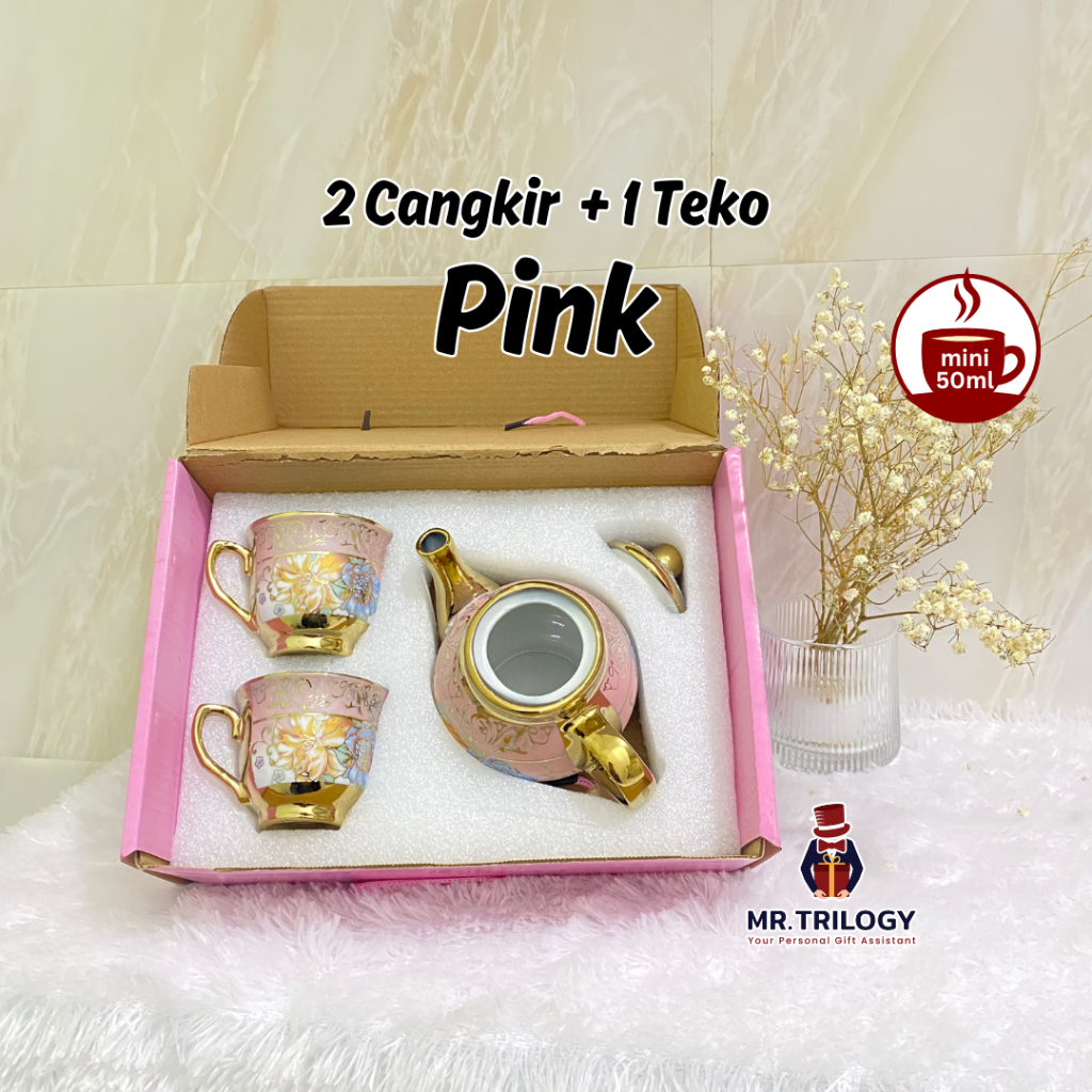 Jual Cangkir Teko Pot Set Keramik In Hampers Souvenir Mewah Gelas Teh