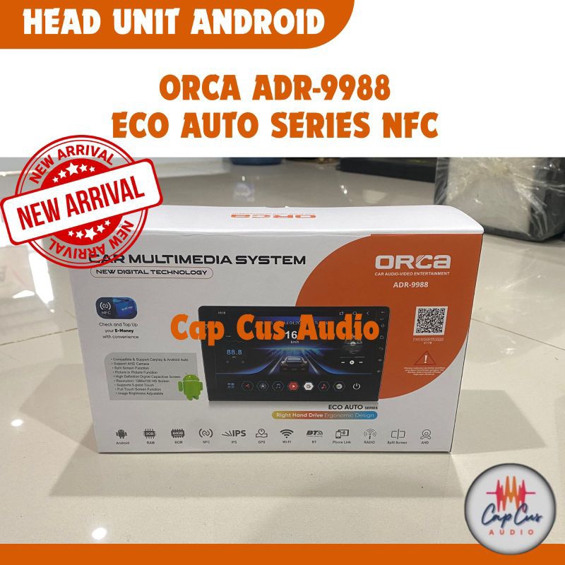 Jual HEAD UNIT ANDROID MOBIL ORCA ECO AUTO SERIES ADR 9988 HEAD UNIT