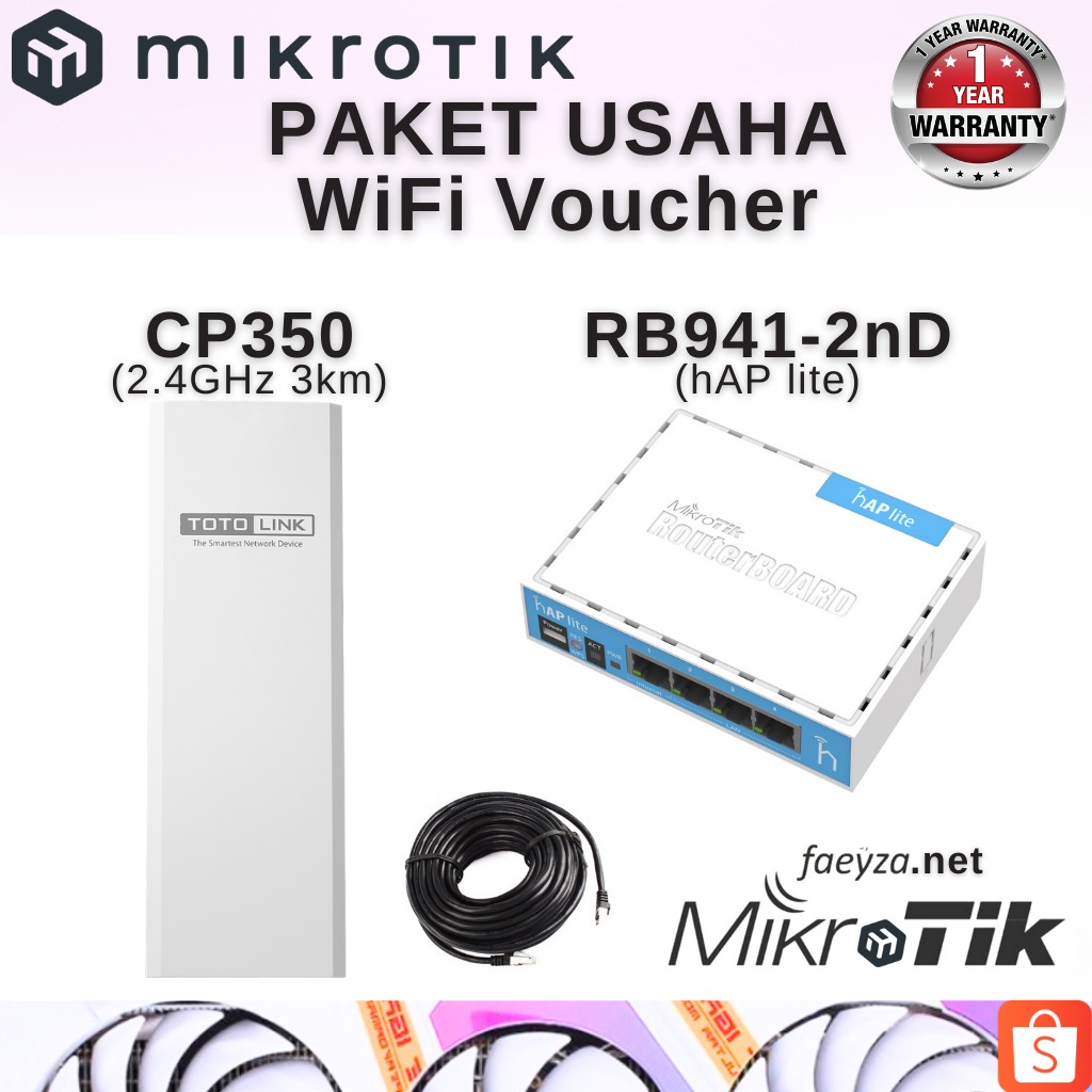 Jual Paket Alat Usaha Wifi Hotspot Voucher RT RW NET Siap Pakai