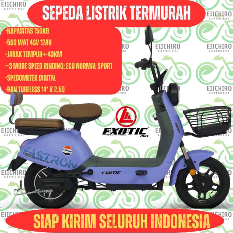 Jual SEPEDA LISTRIK SPEDA LISTRIK TIPE EXOTIC FASTRON SEPEDA MOTOR