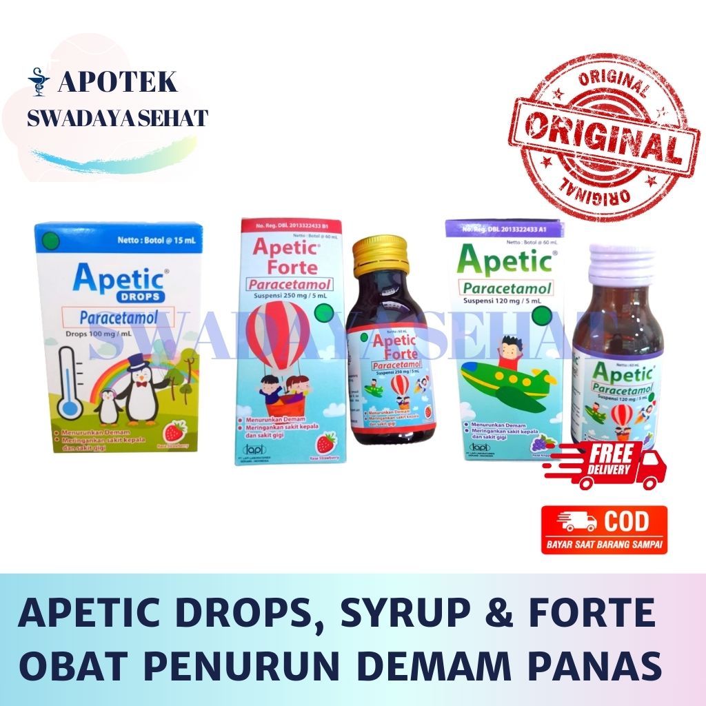 Jual Apetic Forte Syrup Drops Varian Obat Demam Panas Paracetamol