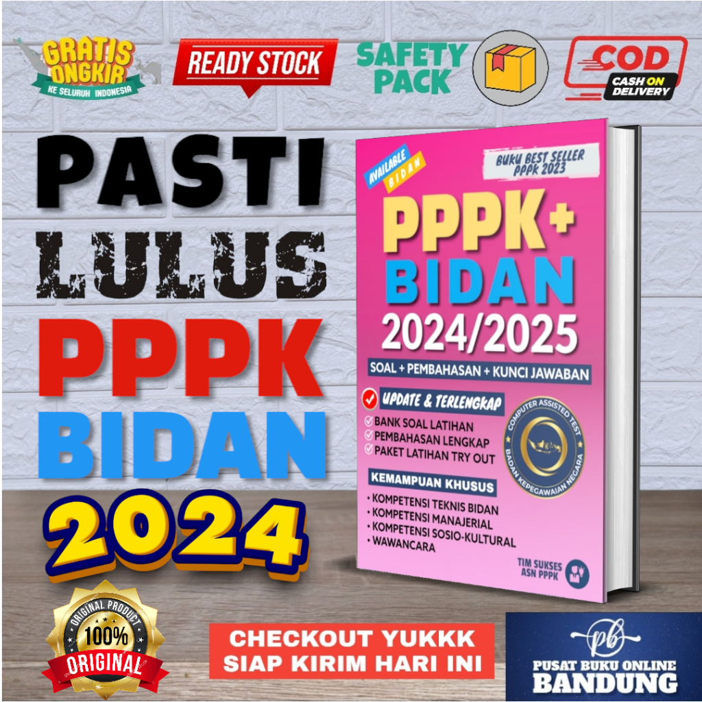 Jual BUKU PPPK BIDAN 2024 2025 PPPK BIDAN 2024 CPNS KEBIDANAN 2024 PPPK