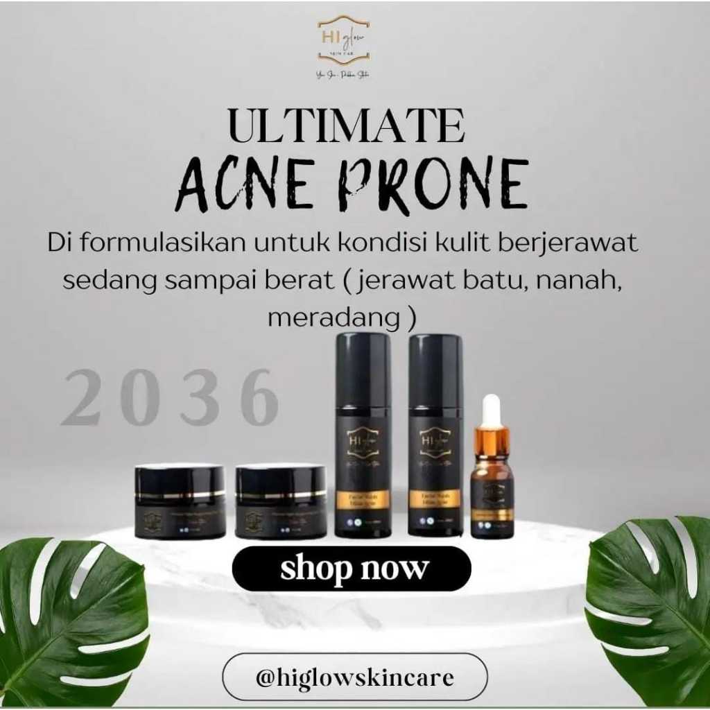 Jual HI GLOW SKINCARE ULTIMATE ACNE PRONE UNTUK JERAWAT PARAH DAN