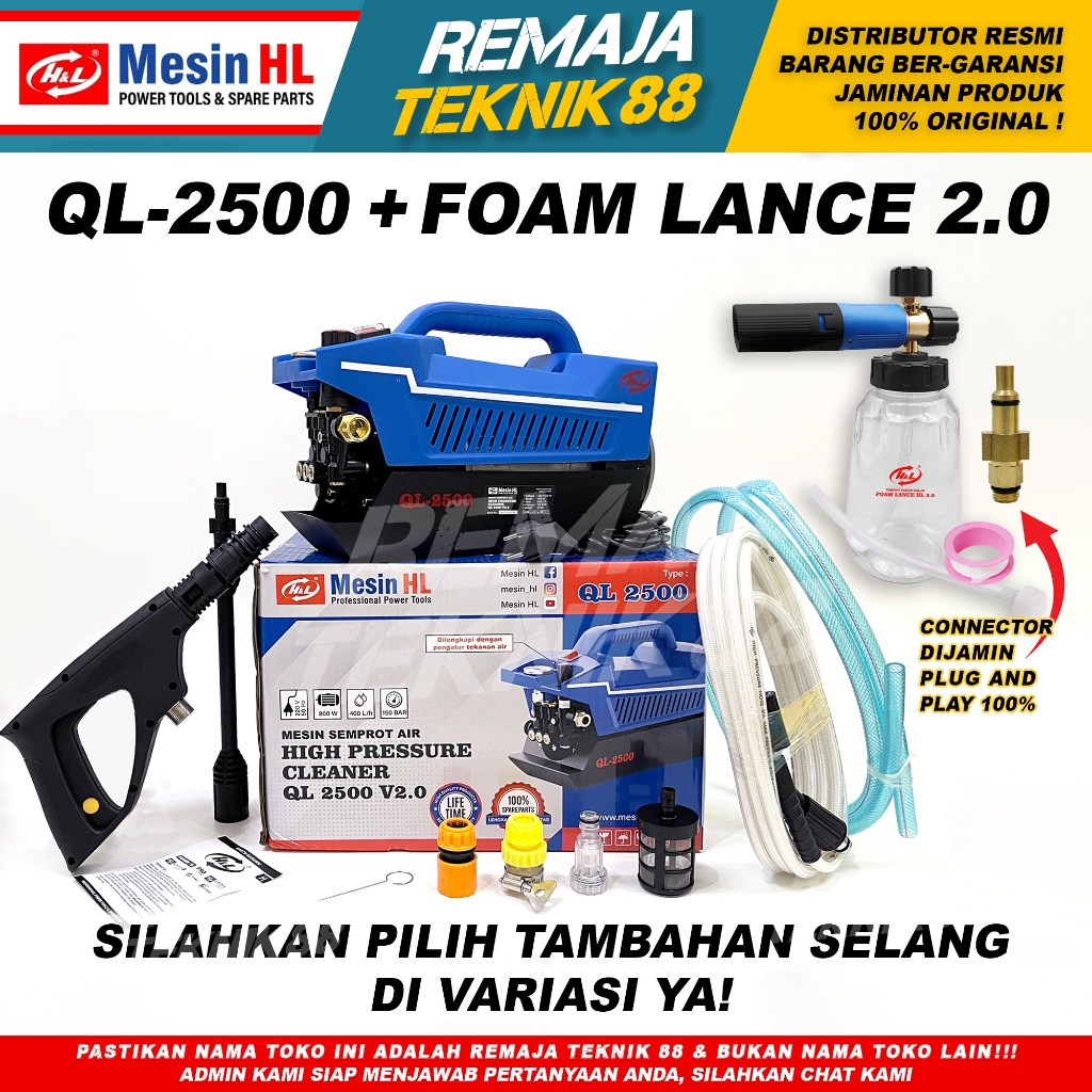 Jual STEAM JET CLEANER H L QL 2500 HL NEW MODEL QL 2500 DENGAN PENGATUR