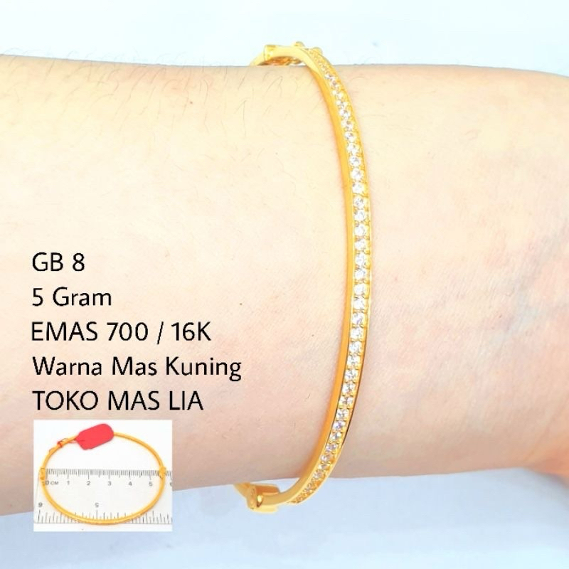 Jual Gelang Tangan Bangle EMAS ASLI Kadar 700 16K TOKO MAS LIA GOLD