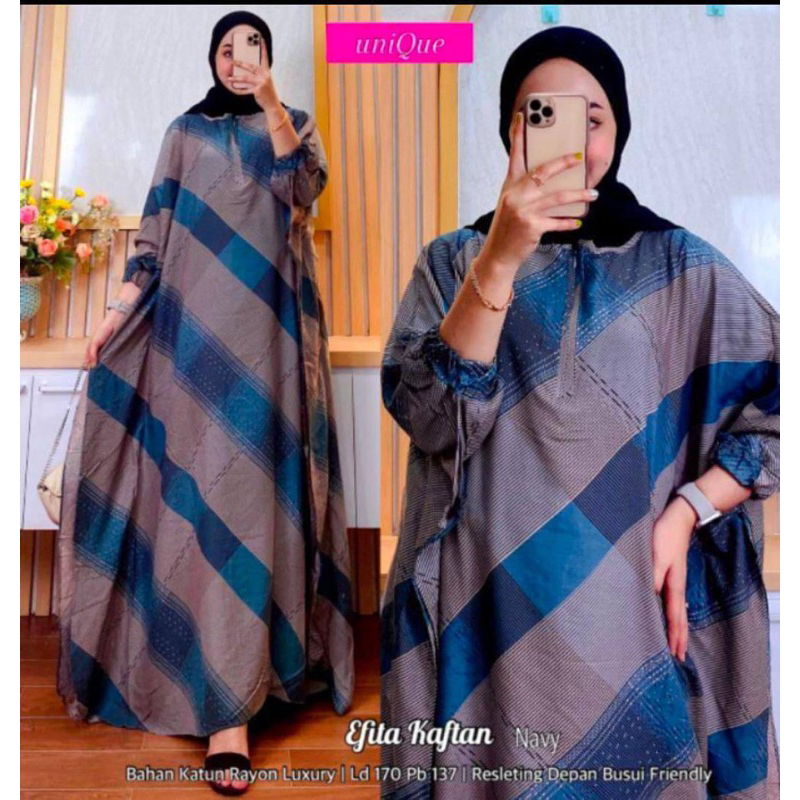 Jual Kaftan India Jogja Premium Rayon Super Jumbo Busui Dress Nyaman