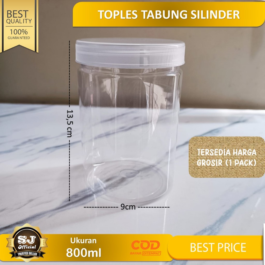 Jual Toples Tabung Ml Toples Kue Kering Model Tabung Silinder