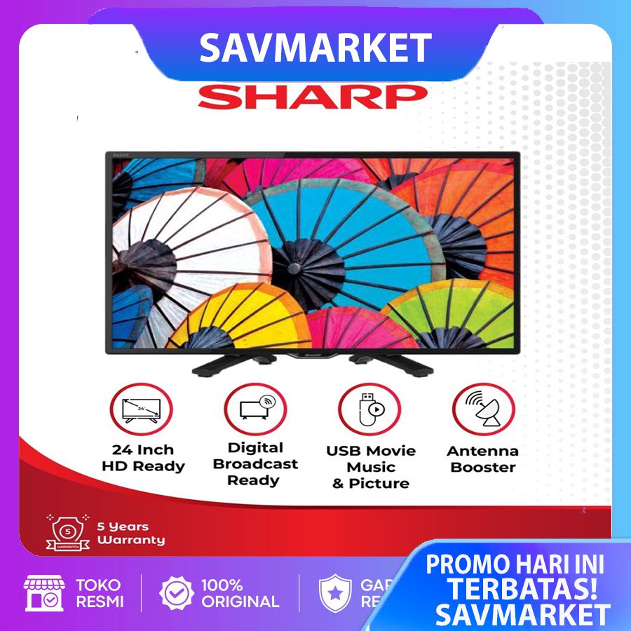 Jual SHARP LED TV AQUOS LED TV 2T C24DC1i 24 INCH DIGITAL TV USB