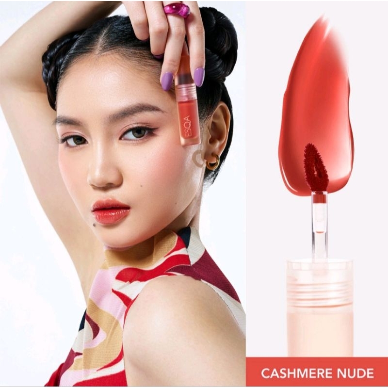 Jual ESQA SLICK DRIP SERUM LIP TINT CASHMERE NUDE Shopee Indonesia