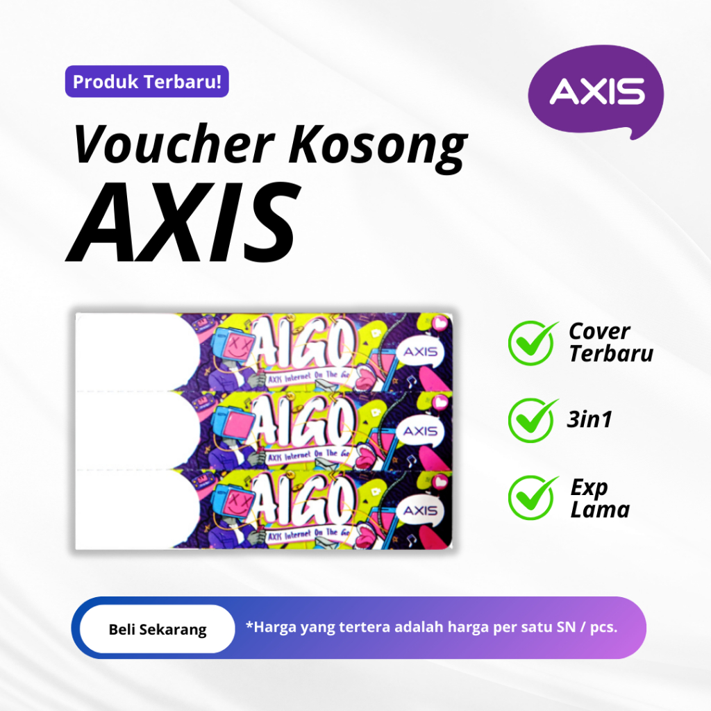 Jual Grosir Voucher AXIS Kosongan Zero Voucher Kosong AXIS KIRIM