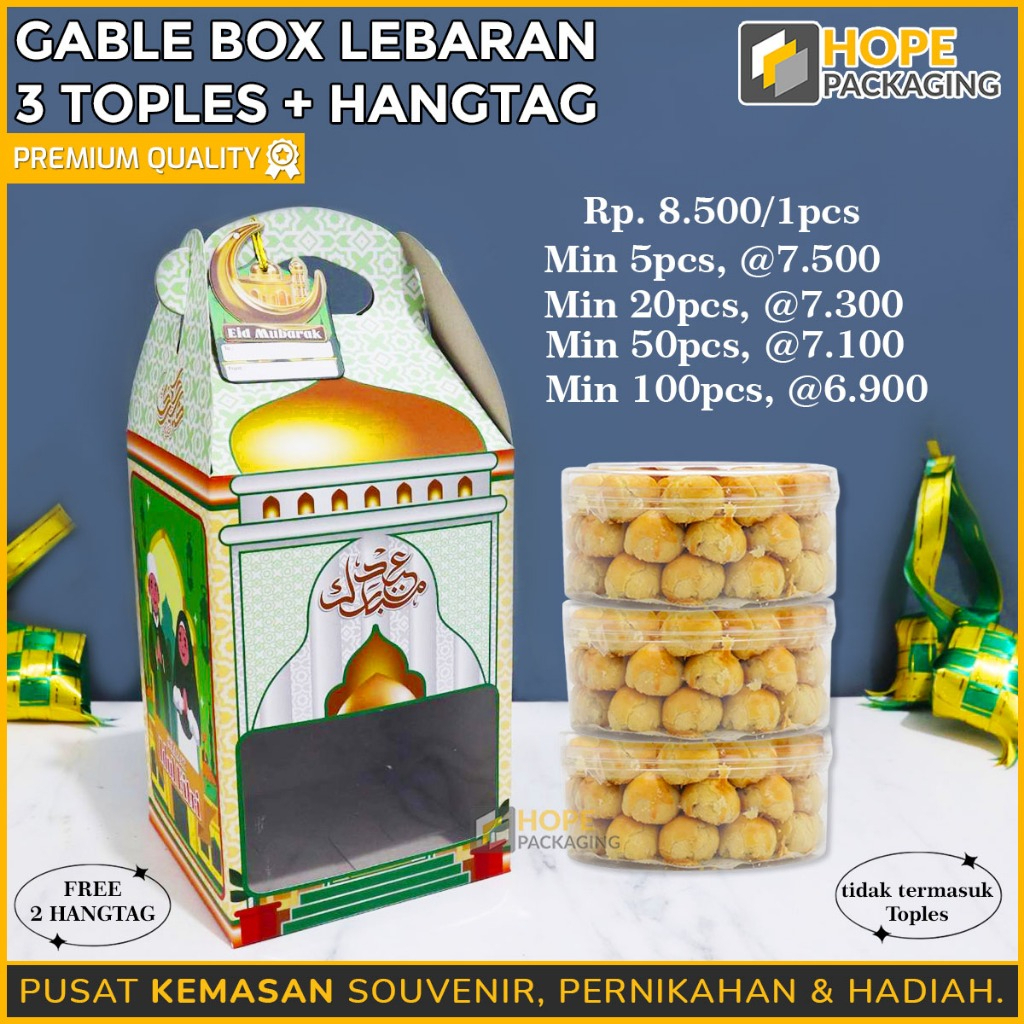 Jual Gable Box Lebaran Toples Size X X Cm Box Kue Toples